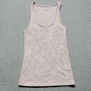Athleta Women's Pale Pink Jacquard Scoop Neck Tank Size XS